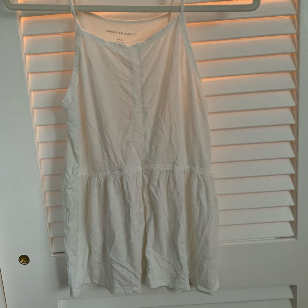 White Tank Top With Detailing